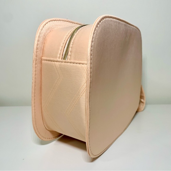 Giorgio Armani Beauty Pouch Blush Pink Bag Cosmetic Toiletry Case With Dust Bag - Picture 4 of 11